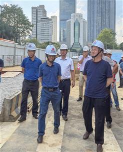 吳運遠帶隊到桂南分公司項目視察督辦項目推進安全質量工作